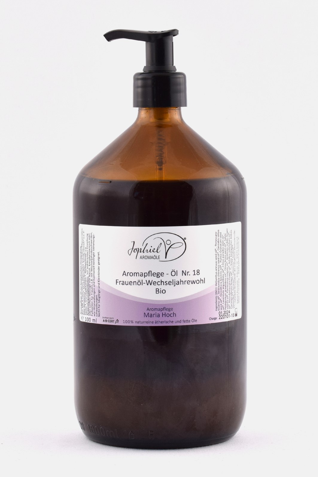 Aromapflege-Öl Nr. 18 Frauenöl-Wechseljahrewohl Bio 1000 ml 