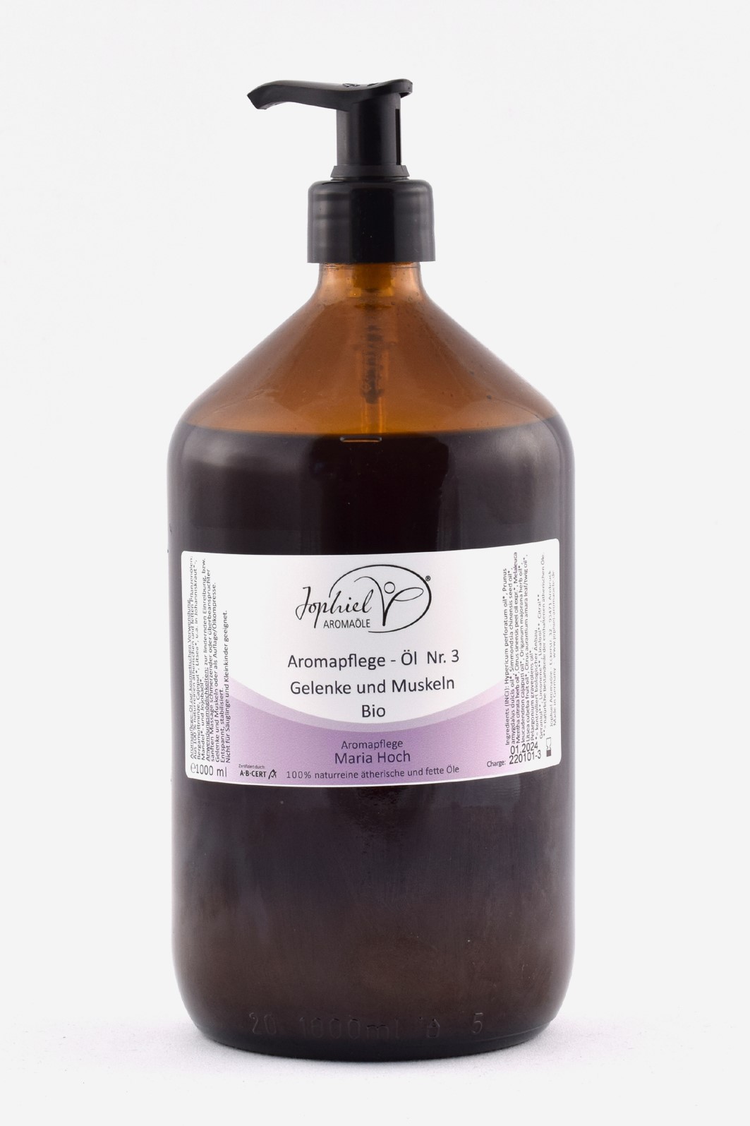 Aromapflege-Öl Nr. 03 Gelenke und Muskeln Bio 1000 ml 