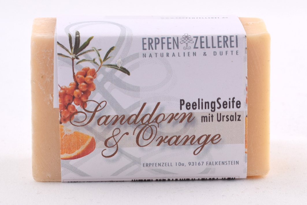 Körper-Peelingseife "Sanddorn & Orange" mit Ursalz Bio