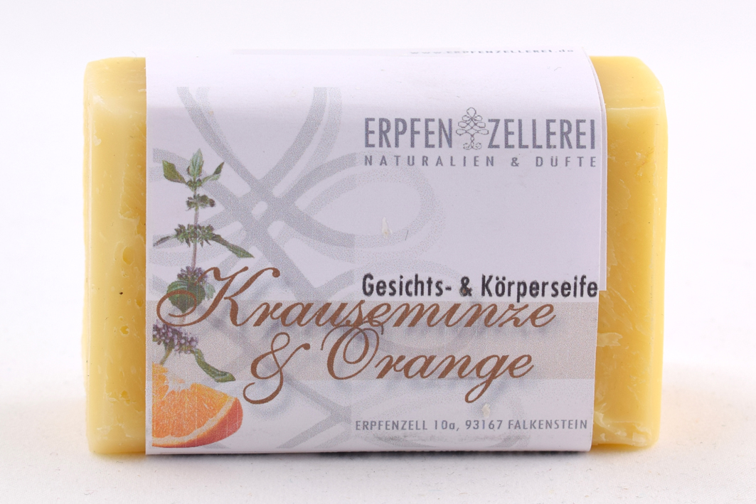 Gesichts- und Körperseife "Krauseminze & Orange" Bio 
